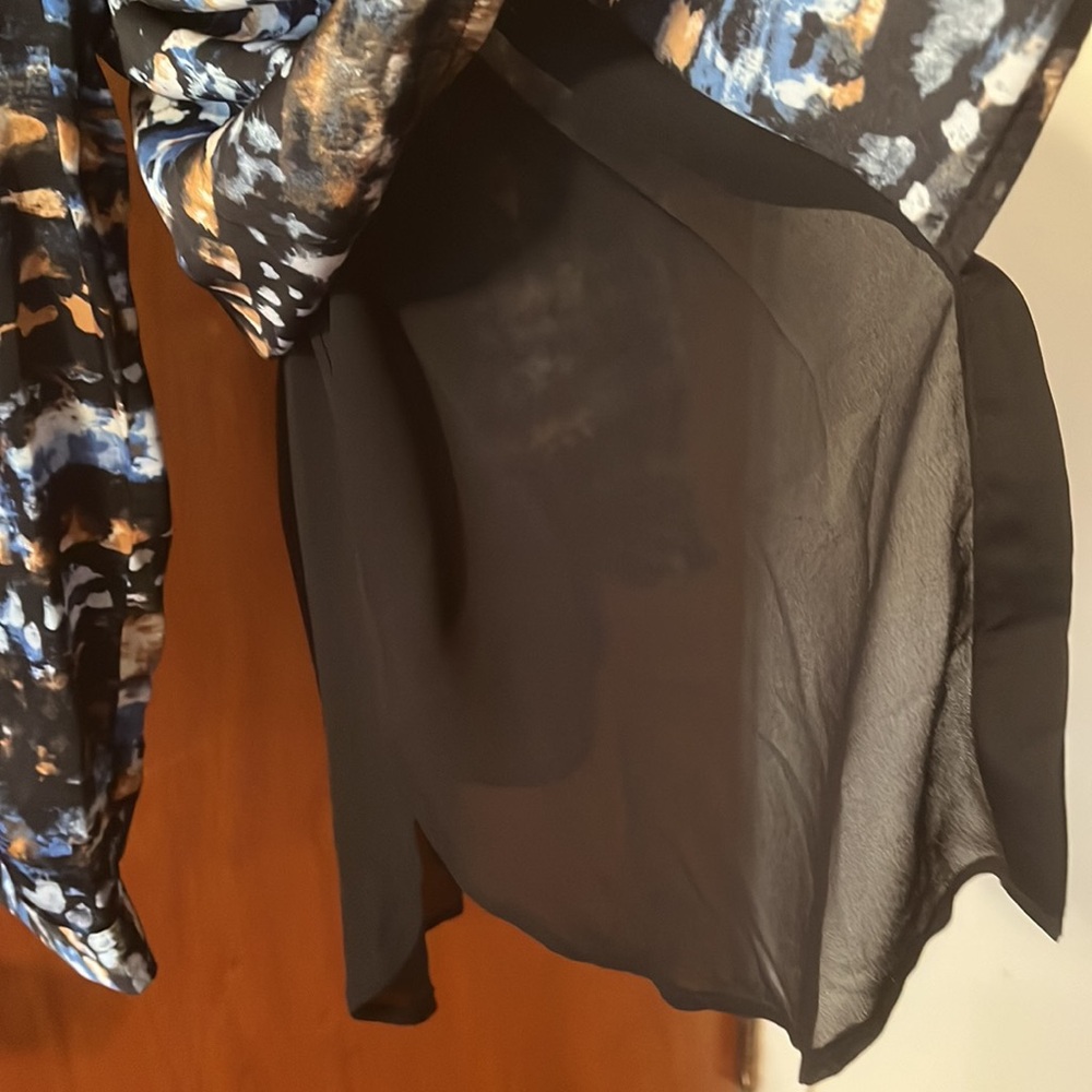 Blouse Button Down Top. Dknyc, Size L - image 7